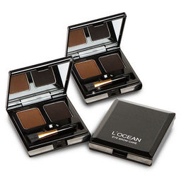 Locean Тени для бровей / Eye Brow Cake, 01 Black + Brown