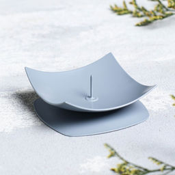 Подсвечник на 1 свечу «Кварта», металл, 7×2.7 см, серый