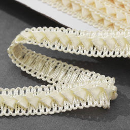 Тесьма декоративная «Самоса», 18 мм, 9.1±0.5 м, бежевая