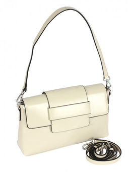 Сумка женская натуральная кожа GU 2033-0028, 1отд+карм/пер, плечевой ремень, бежевый SALE 264160