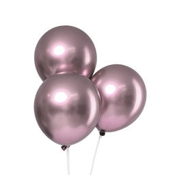 Воздушные шары латексные 12" «Хром», 50 шт., сиреневые