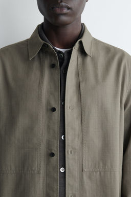 CAMISA DE ALGOD?N CON DETALLE DE BOLSILLO - H&m фото 4