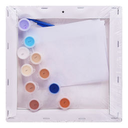 Картина по номерам "Бабочка на носу" 20х20см