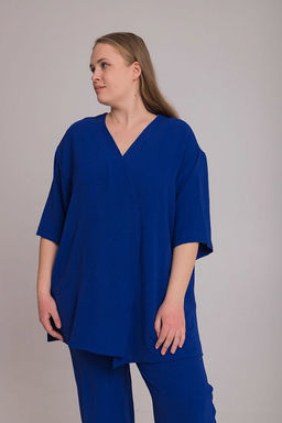 Костюм туника и брюки М325152в васильковый - Елена фото 6