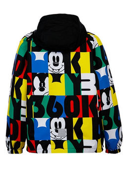 12231370 Куртка с полиуретановым покрытием для мальчиков (ветровка), разноцветный,черный