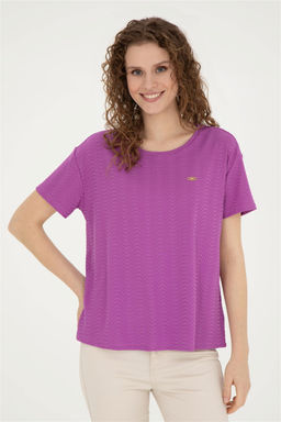 Женская фиолетовая футболка