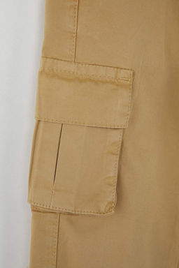 Bej 100% Pamuk Duz/Basic Gabardin Dokuma Erkek Cocuk Okul Pantolonu TKDAW26PL00001 - Trendyolmilla фото 3