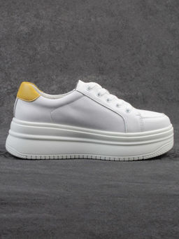 03-YC457-2 WHITE Кроссовки женские (натуральная кожа) - Фабричный китай фото 11