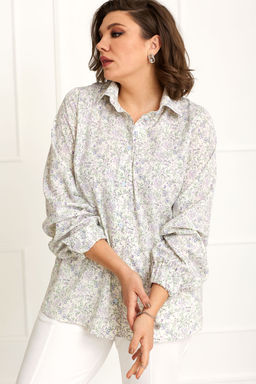 Блуза BegiModa 4087-Р Цветочный принт