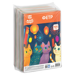 Цветной фетр Мульти-Пульти А4 105л. 66цв., 1мм (ФЦ105_06855)