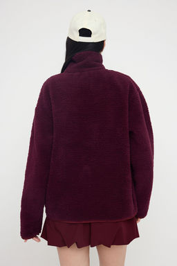 Winter Essentials Murdum Polar Fermuarl? Dik Yaka Cep Detayl? Orme Sweatshirt TWOAW24SW00071