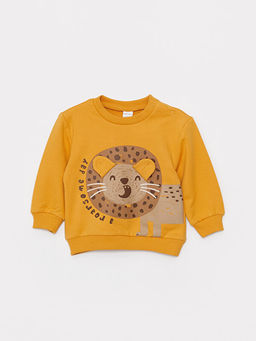 Bisiklet Uzun Kollu Bask?l? Erkek Bebek Sweatshirt ve E?ofman Alt 2li Tak?m - Waikiki фото 3