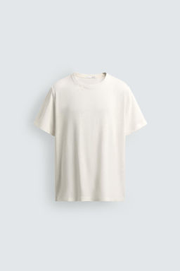CAMISETA LINO - ALGOD?N / Blanco roto - Zara фото 7