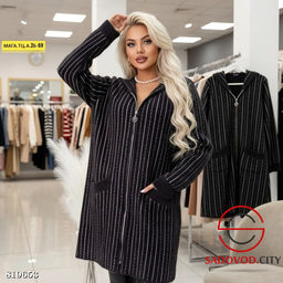 Кардиган женский с капюшоном