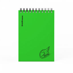 Цена за 5 шт. Блокнот с пластиковой обложкой на спирали ErichKrause Motion, зеленый, A6, 80 листов, клетка