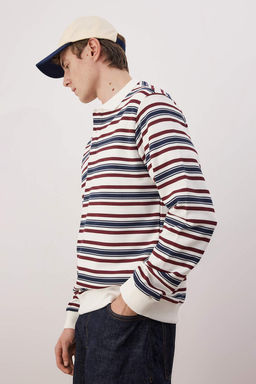 Lacivert Regular/Normal Kesim Polo Yaka Orme Sweatshirt TMNAW26SW00054 - Trendyolmilla фото 2