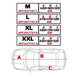 Тент автомобильный CARTAGE, водонепроницаемый, полиэстер, XXL, 510180120 см  фото 3