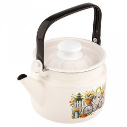 "Романтика" Чайник эмалированный 2л, металлическая крышка (Россия)