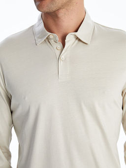 Polo Yaka Uzun Kollu Erkek Sweatshirt