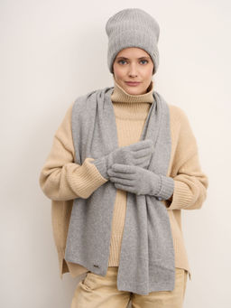 Шарф из кашемира 03135 серо-голубой