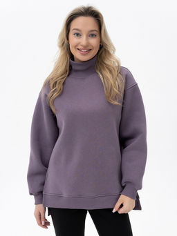 футер 3х нитка с начесом Свитшот ,серо-лавандовый