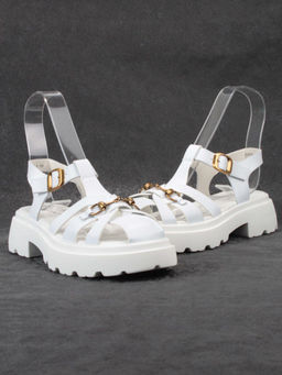 08-PEAG54-1 WHITE Босоножки женские (натуральная кожа) - Фабричный китай фото 13