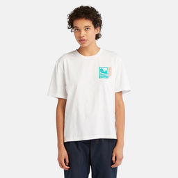 Женская футболка Timberland BACK GRAPHIC TEE белая  фото 5