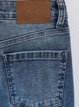 CONTE CON-652 Джинсы skinny оксидной варки с необработанным краем blue