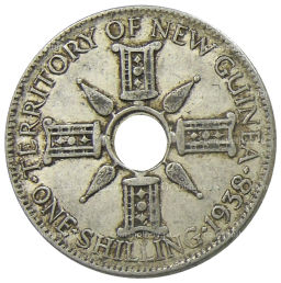 1 шиллинг 1938 года Британская Новая Гвинея