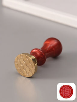 Печать для сургуча с пластиковой ручкой «Сетка с бантиками», 6.3×2.5×2.5 см