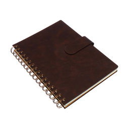 Ежедневник недатированный А5, 80 листов, в клетку, на гребне, обложка кожзам, с хлястиком, коричневый - Simaland фото 2