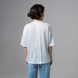 Футболка с объемным декором, Буду тебе сниться (голубой меланж) - Charutti фото 5