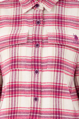 Женская фиолетовая рубашка с длинным рукавом Дополнительная скидка 11% в корзине - U.s. polo assn фото 6