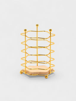 Сушилка для столовых приборов «Доляна. Старлайт», 11×11×15.5 см, золотистая