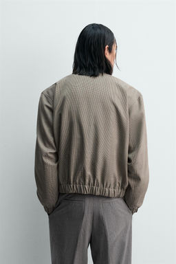 LIMITED EDITION RELAXED FIT HOUNDSTOOTH JACKET - Zara фото 3