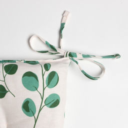 Сидушка на стул Доляна Эвкалипт 42х42 см, 100% хлопок, рогожка 164 г/м2  фото 3