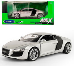 Welly. Машинка 1:24 "Audi R8 Coupe" арт.арт.22493W серебристый