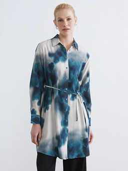 Desenli Ku?akl? Kad?n G?mlek Tunik