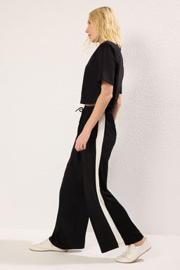 TRENDYOLMILLA Siyah Renk bloklu Straight Esnek Orme Pantolon TWOSS25PL00071  фото 2
