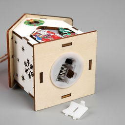 Подвеска световая Дом Деда Мороза, 76х8 см, 1 LED, от батареек AG103, свечение тёплое белое - Luazon lighting фото 3