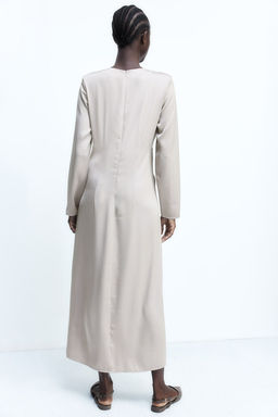 MAMA Vestido de saten drapeado con detalle de nudo - H&m фото 4