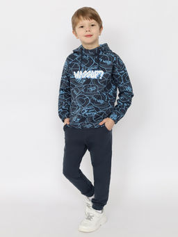 CRB wear/CSKB 90231-48-391 Костюм для мальчика (толстовка, брюки),темно-серый-голубой/Ex.Cherubino