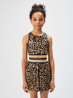 20214200018, Комплект детский для девочек ((1)майка и (2)шорты) Leo_set набивка - Акула фото 5