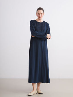 Bisiklet Yaka Dantel Detayl? A Kesim Elbise