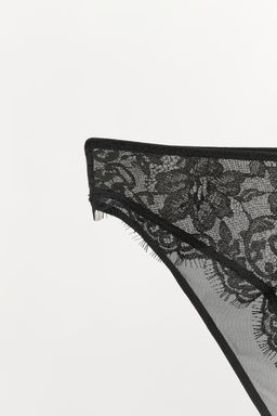 BRAGUITA ENCAJE / Negro - Zara фото 8