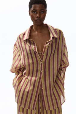 Camisa oversize en mezcla de lyocell - H&m фото 7