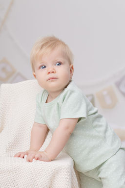 CROCKID СТОК! Фуфайка. Цвет: горошки на дымчатом нефрите фото 3