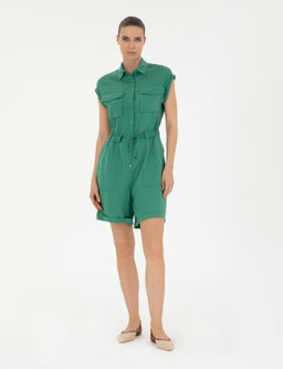 Ye_il Keten Dokuma Tulum