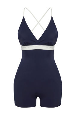 TRENDYOLMILLA Indigo Mavi Sorfcu S?rt Detayl? Sortlu Regular Mayo TBESS25MA00050 фото 5