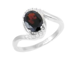 Кольцо из серебра гранат, Кипр